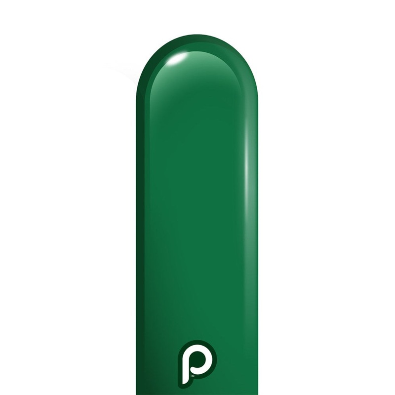 Prima Dark Green 260 nozzle up Latex Balloon 50ct