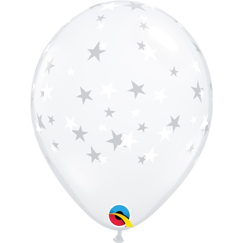 Qualatex Contempo Star 11in Latex Balloons- clear 50ct.