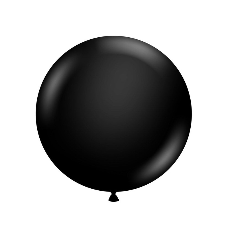 Tuftex Black 17 inch Latex Balloons 25ct