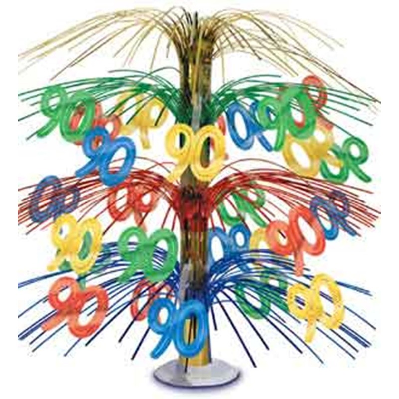 Birthday Age 90 Cascde Centerpiece