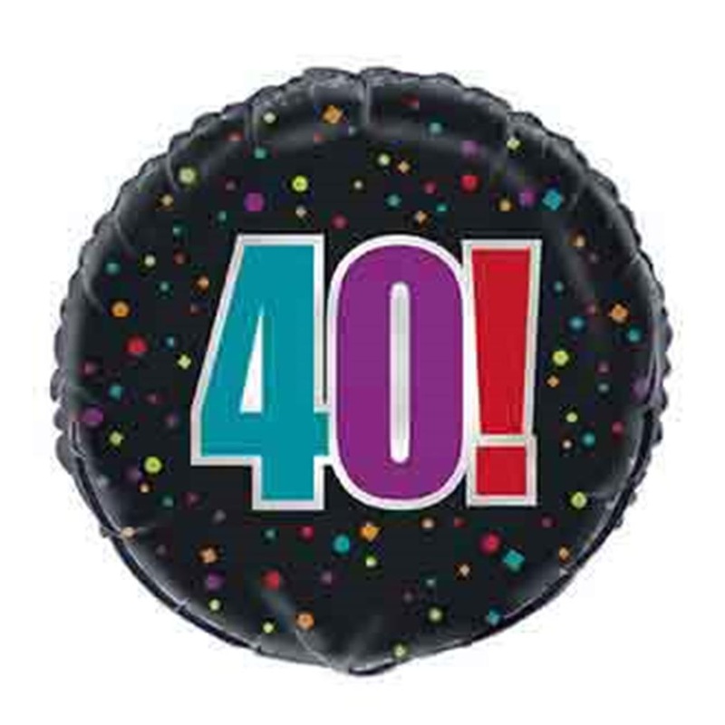 Birthday Cheer 40th Foil Balloon 18in