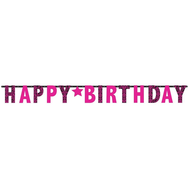 Black and Pink Banner Letter Giant
