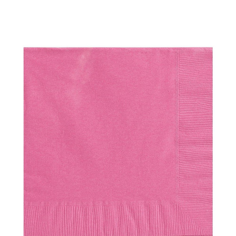 Bright Pink Napkin (L) 2 Ply 125ct
