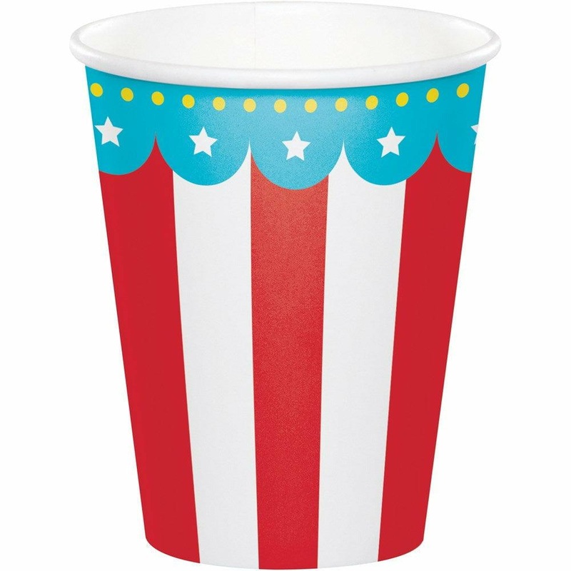 Circus Party Paper Cup 9oz 8ct