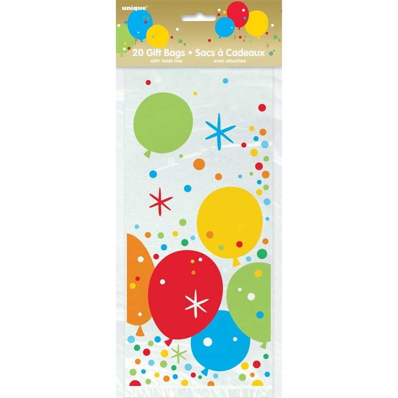 Glitzy Gold Birthday Cello Bag 5x11 20ct