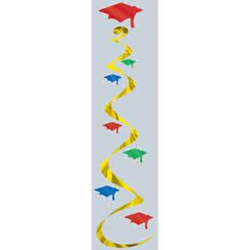 Grad Cap Swirl Multi Color 30 in