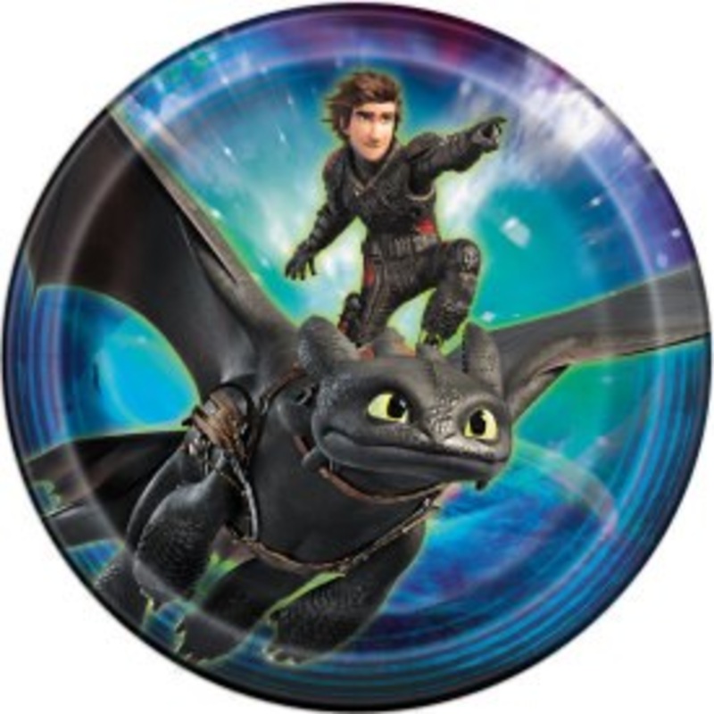 How to Train Your Dragon 3 Plate (L) 8ct