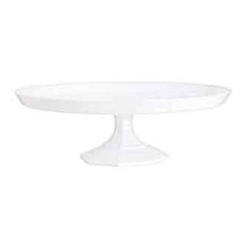 Large Dessert Stand Platter White 1ct