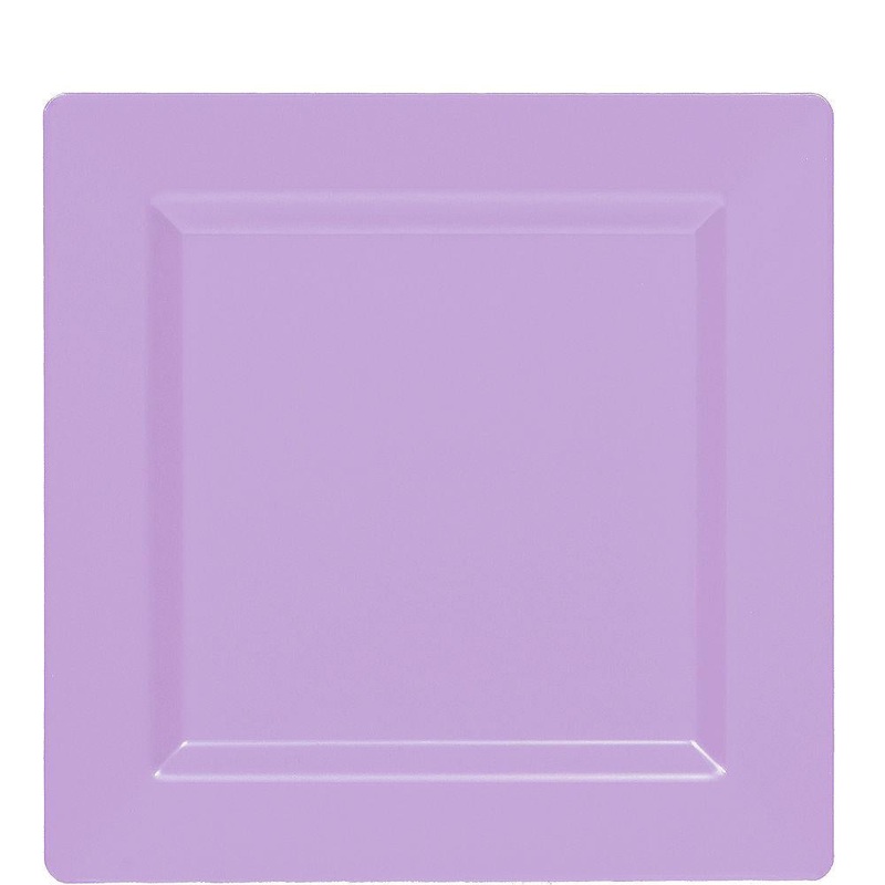 Lavender Plate Square 7.25in 10ct