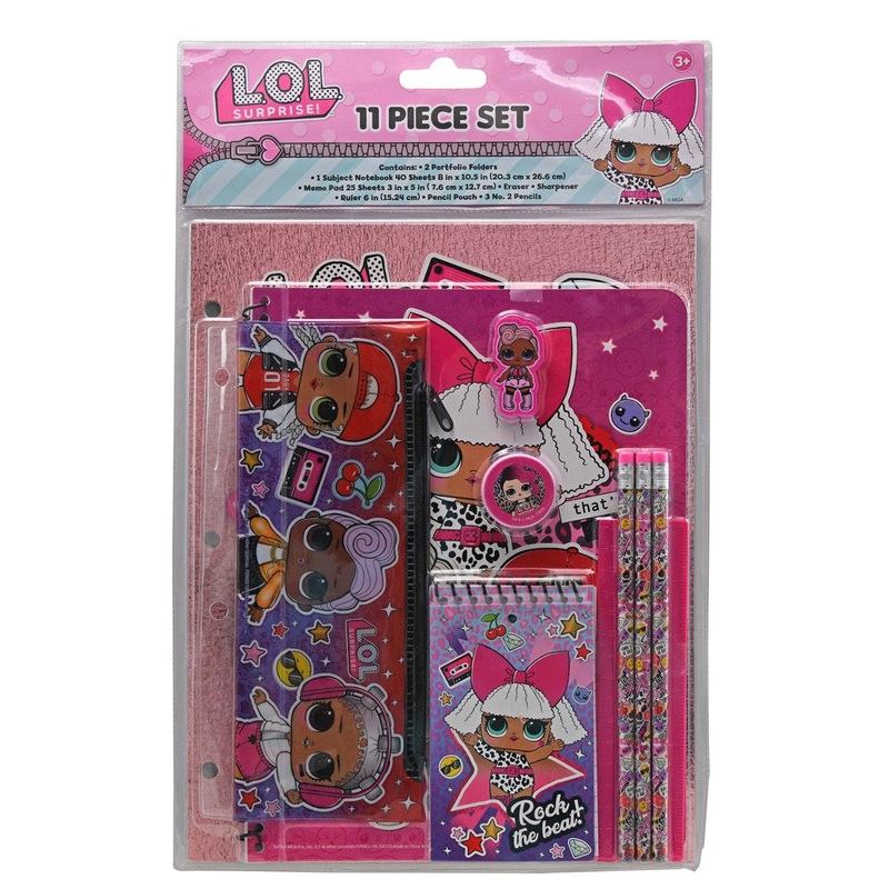 LOL Surprise 11Pc Stationery Value Set 10x.50x15.5