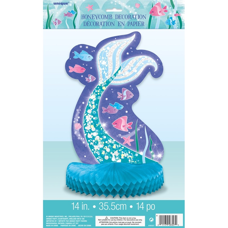 Mermaid 14 inch Honeycomb Centerpiece