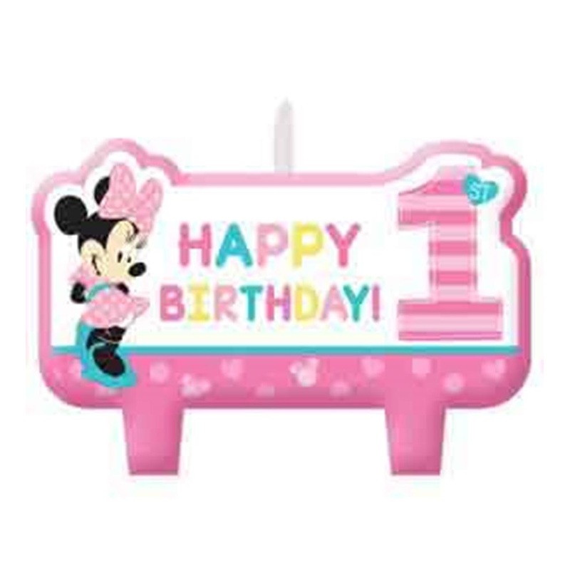 Minnie Fun To Be One Candle 4ct
