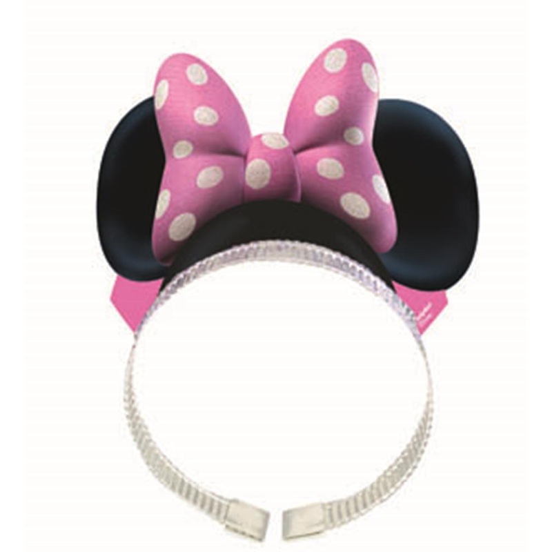 Minnie Head Band Ear W-Bow 8ct