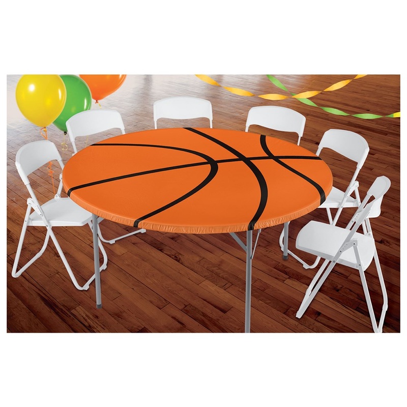 Nothin But Net Basketball Round Tablecover 60 inch 1ct