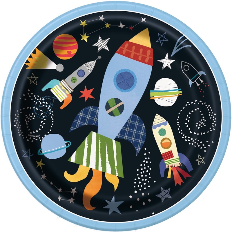 Outer Space 9in Plate 8ct