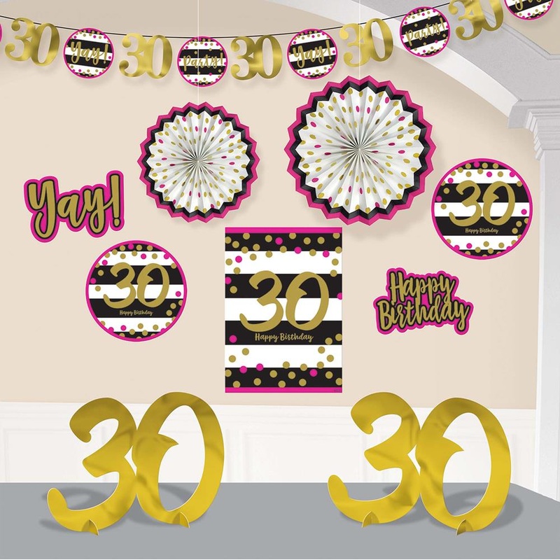 Pink-Gold 30 Room Deco Kit