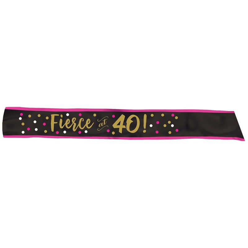 Pink-Gold 40 Fabric Sash