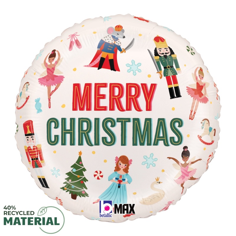 Betallic Christmas Nutcraker Ballet 18 inch MAX Float Foil Balloon 1ct