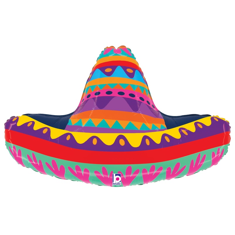 Betallic Festive Sombrero 32 inch Foil Shape 1ct
