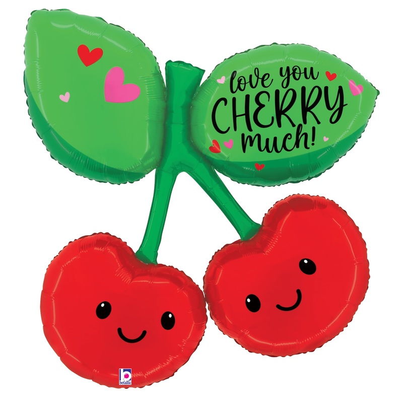 Betallic Love You Cherry Much 37 inch Shaped Foil Balloon 1ct