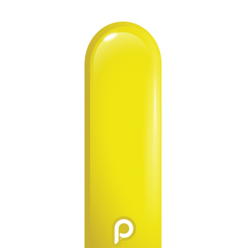 Prima Yellow 260 nozzle up Latex Balloon 50ct