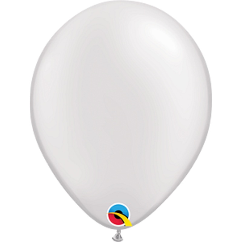 Qualatex 11 Inch Pearl White Latex Balloons 100ct
