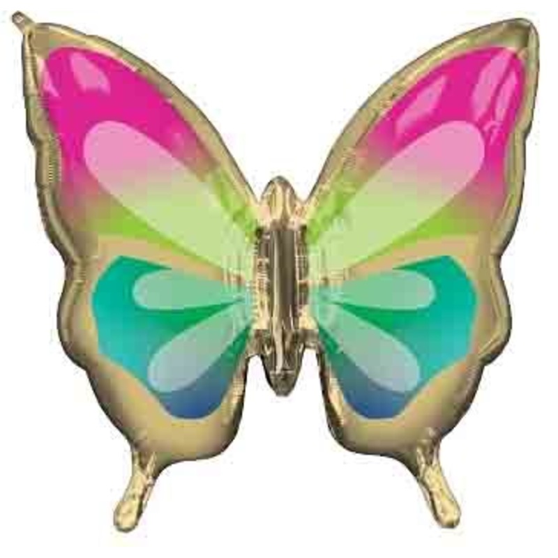 Anagram Tropical Butterfly 30 inch Foil Balloon 1ct