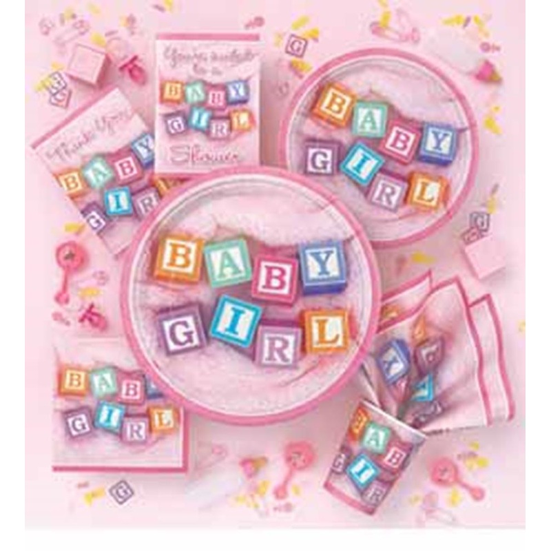 Baby Girl Blocks Napkin (S) 16ct