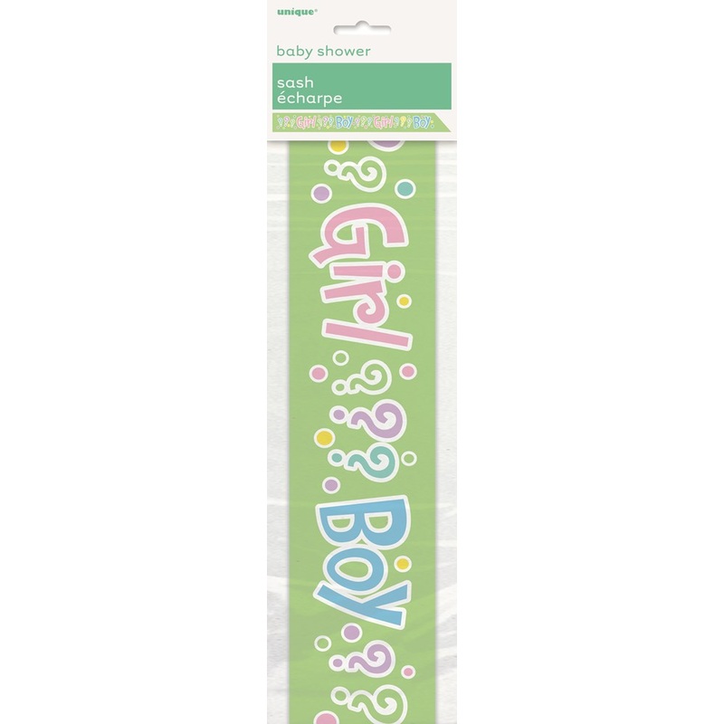 Baby Shower Girl Boy Reveal Polk Dot Sash