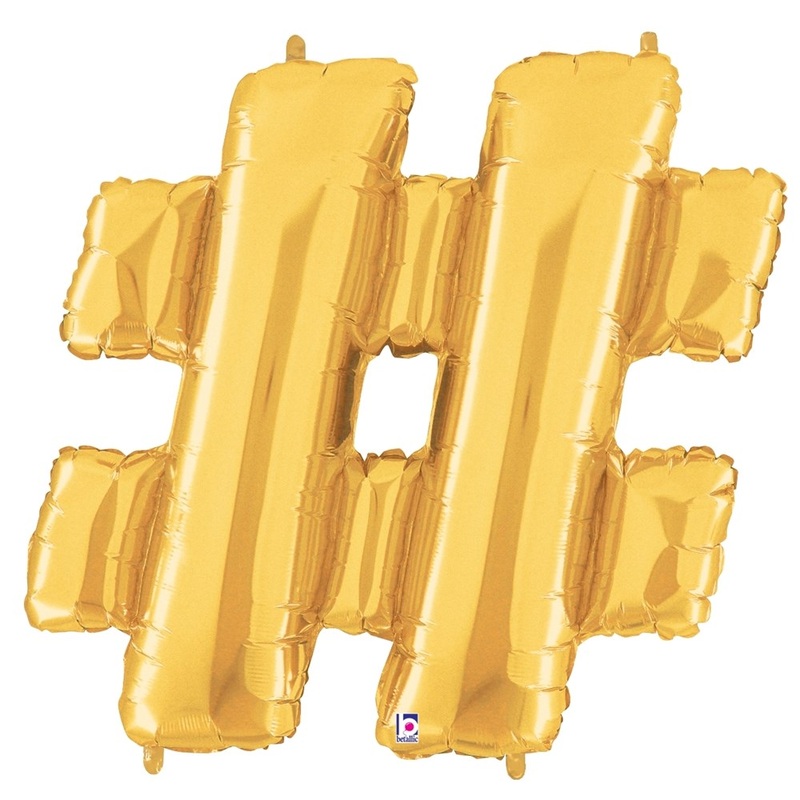 Betallic $ Gold 34 inch Shaped Foil Balloon Polybagged 1ct