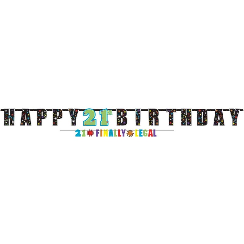 Brilliant Birthday 21st Letter Banner 2c