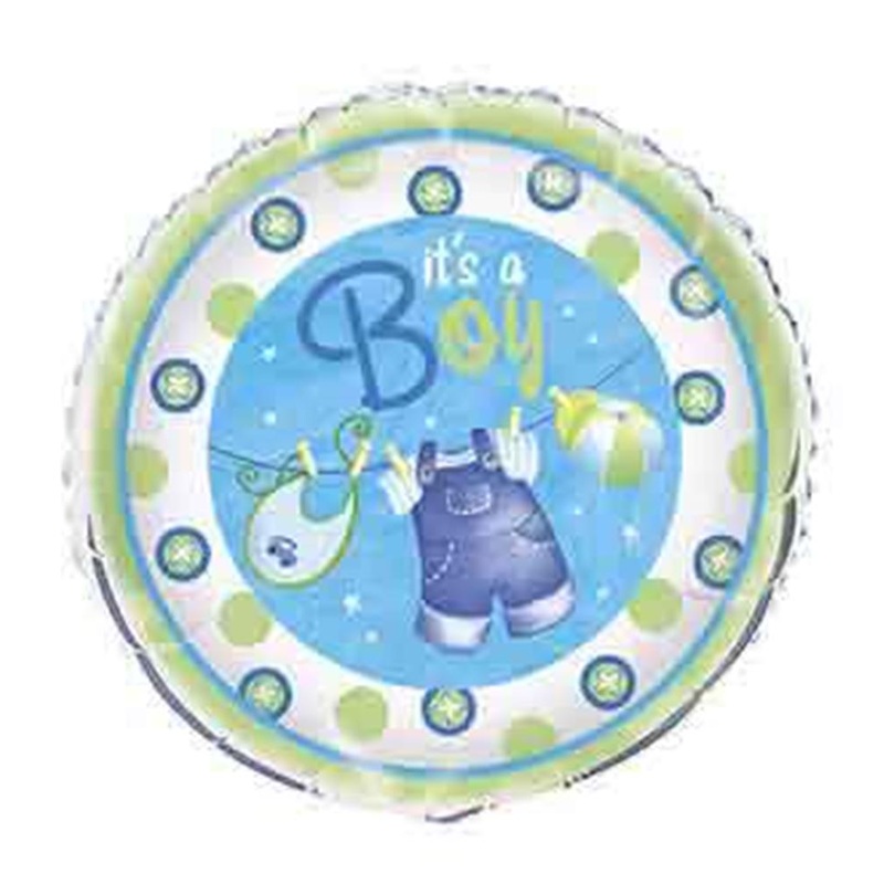 Clothesline Blue Foil Balloon 18 in