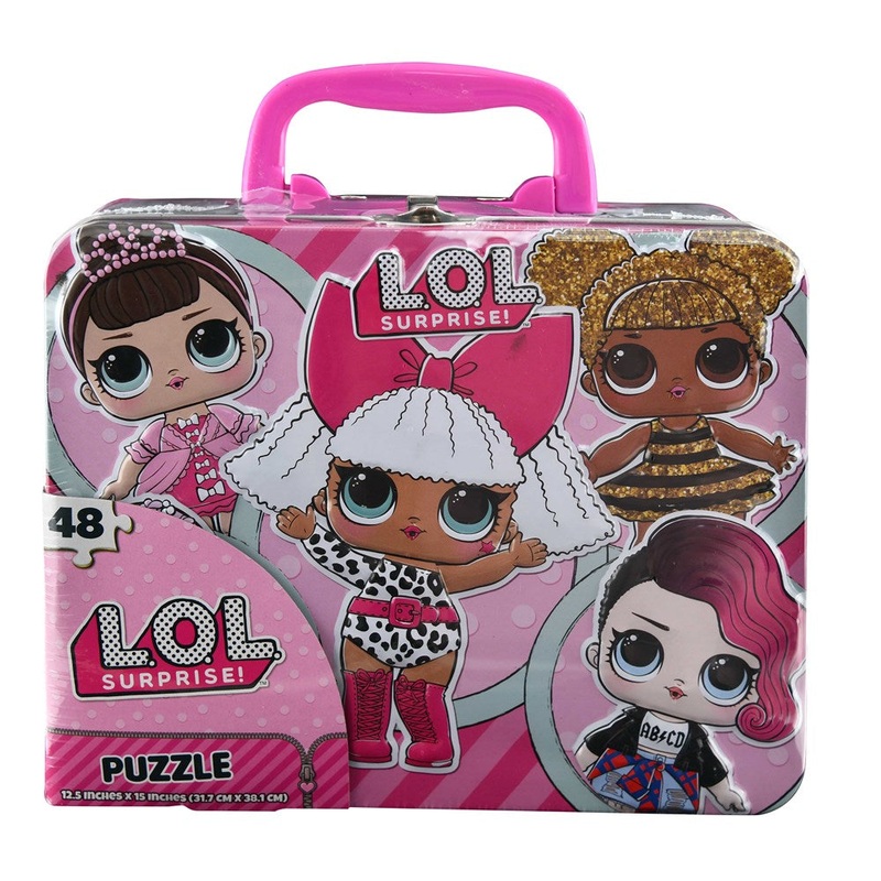 LOL Large Lunch Tin Box with 48pc puzzle inside