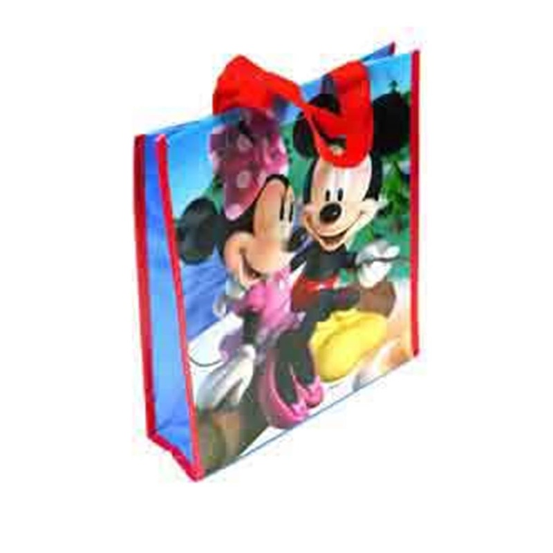Mickey and Minnie Woven Pp Tote Bag (M)