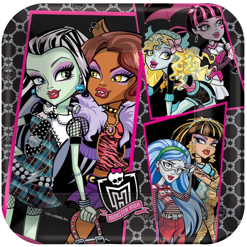 Monster High Plate (L) 8ct