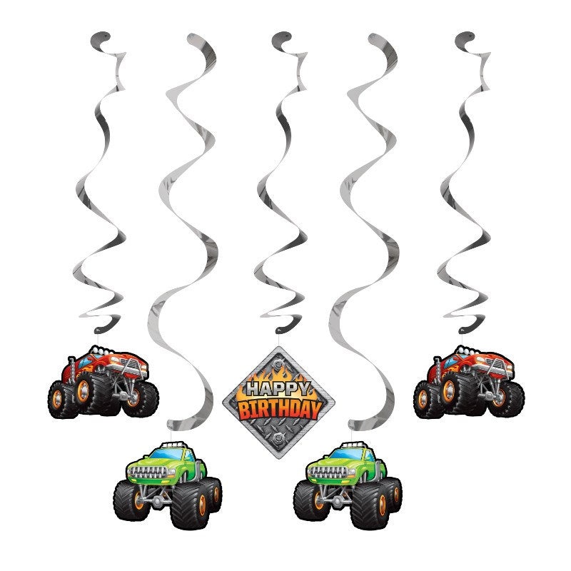Monster Truck Rally Dizzy Dangler 5ct