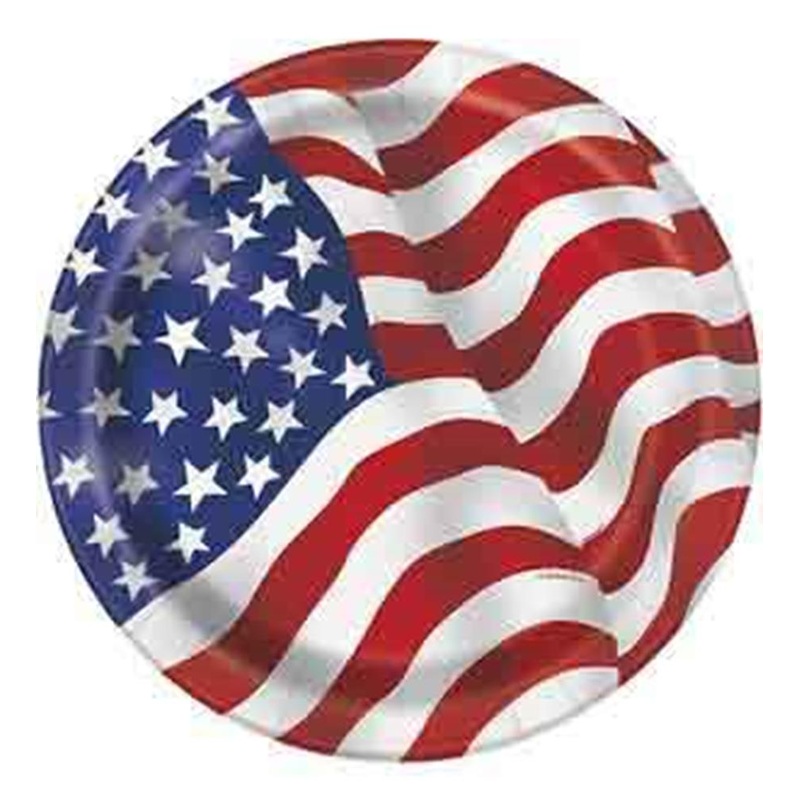 USA Flag Plate (S) 8ct