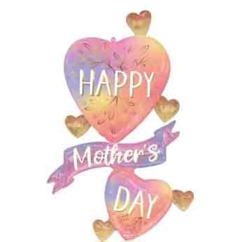 Anagram Botanical Traces Happy Mothers Day 49 inch Foil Balloon 1ct