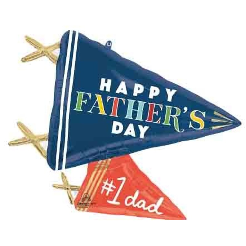 Anagram Happy Fathers Day Varsity Dad 28 inch Foil Balloon 1ct