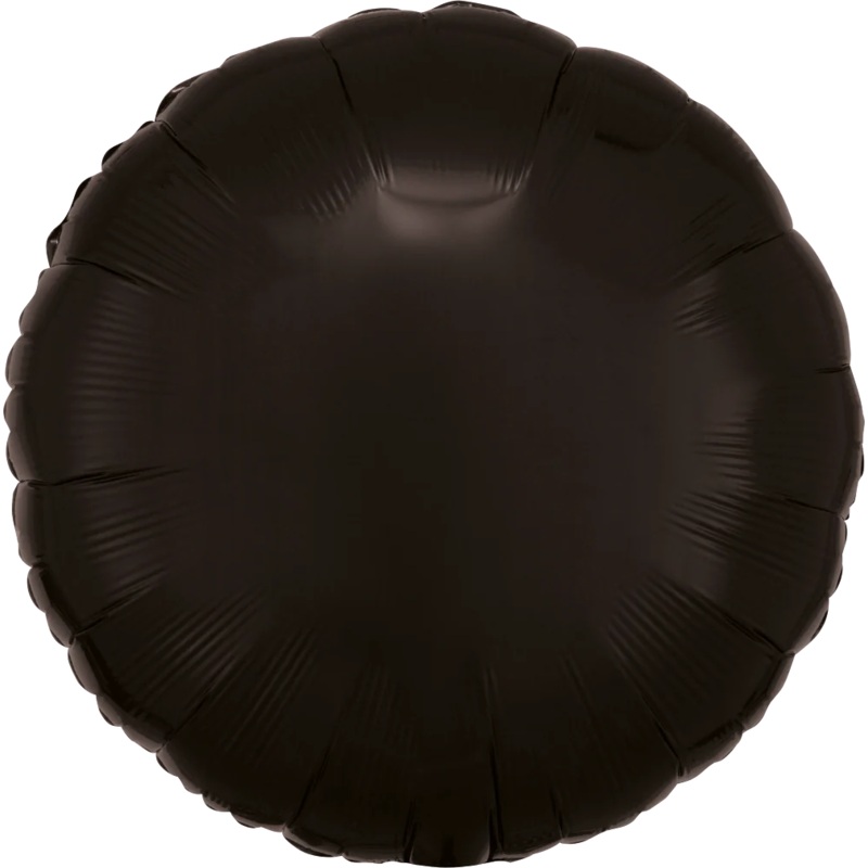 Anagram Round Shape Black inch Foil Balloon 1ct
