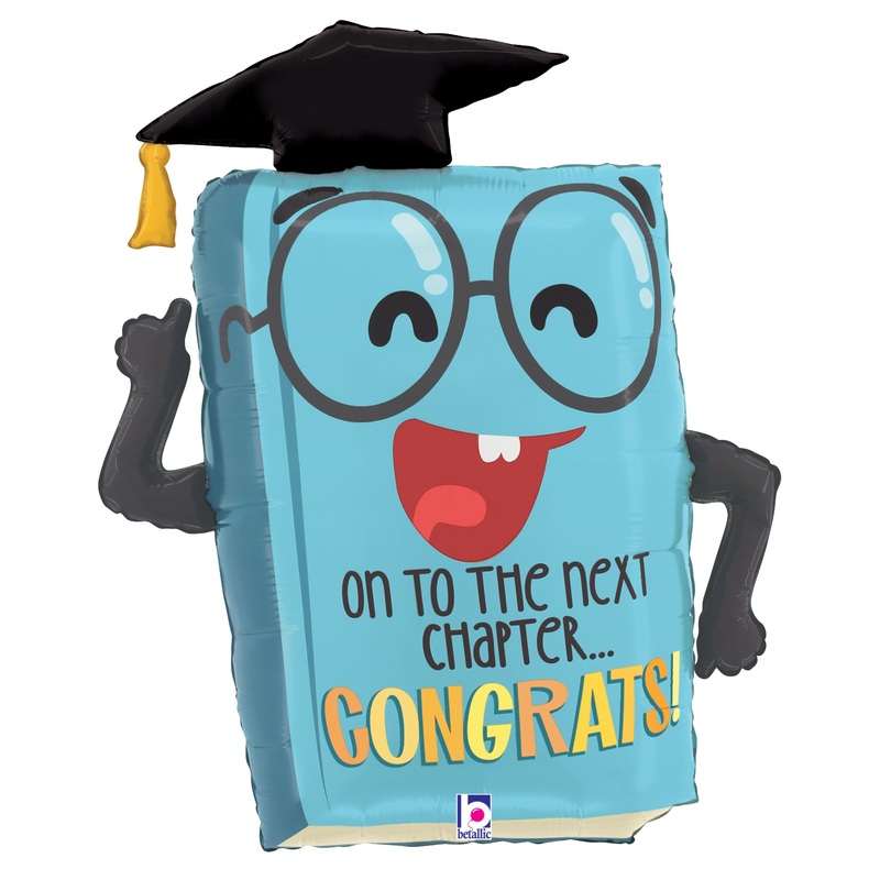 Betallic Grad Next Chapter Book 25 inch Foil Shape 1ct