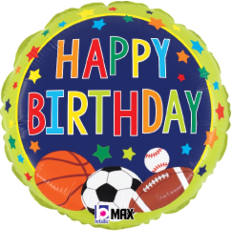 Betallic Multi-Sports Birthday 18 inch MAX Float Packaged 1ct