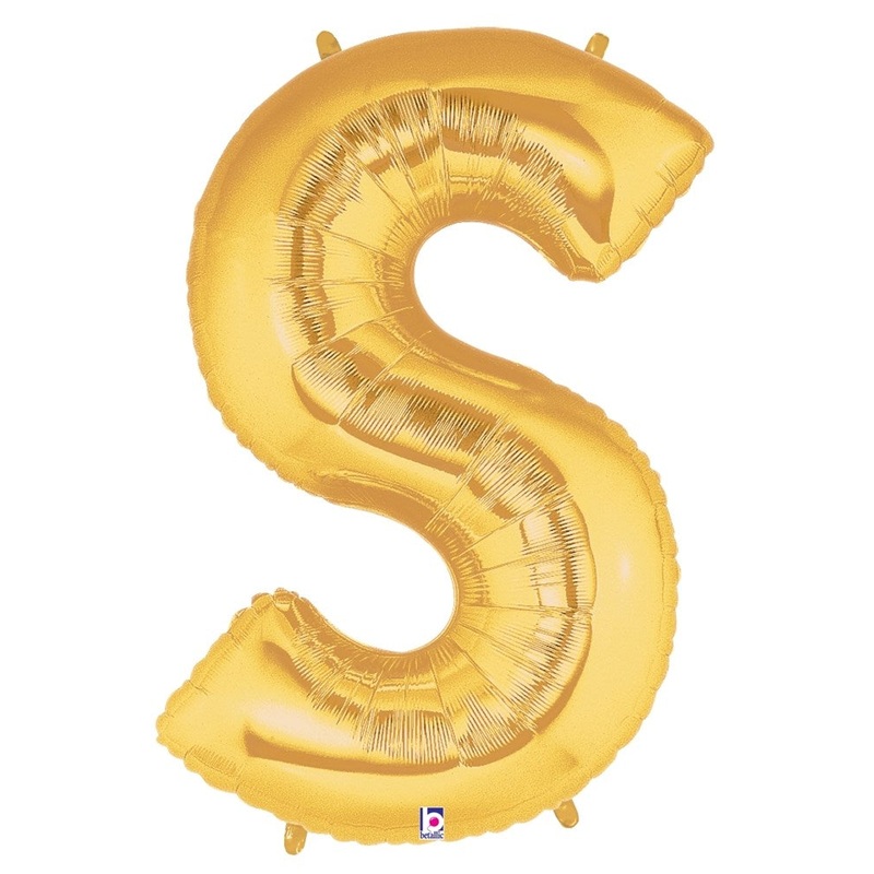 Betallic S Gold 34 inch Shaped Foil Balloon 1ct