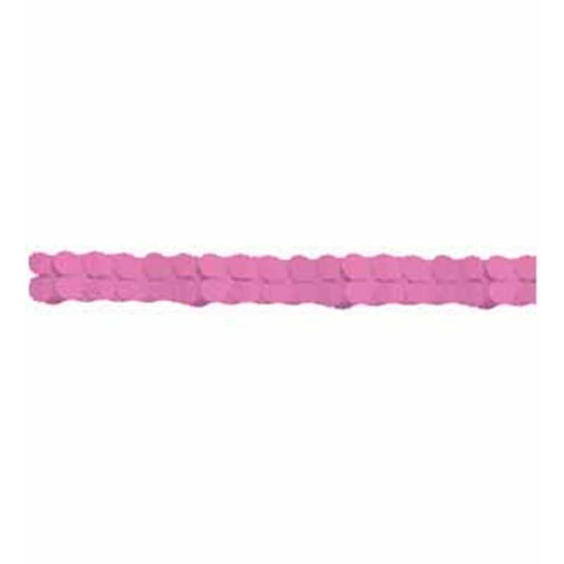 Bright Pink Paper Garland 1ct