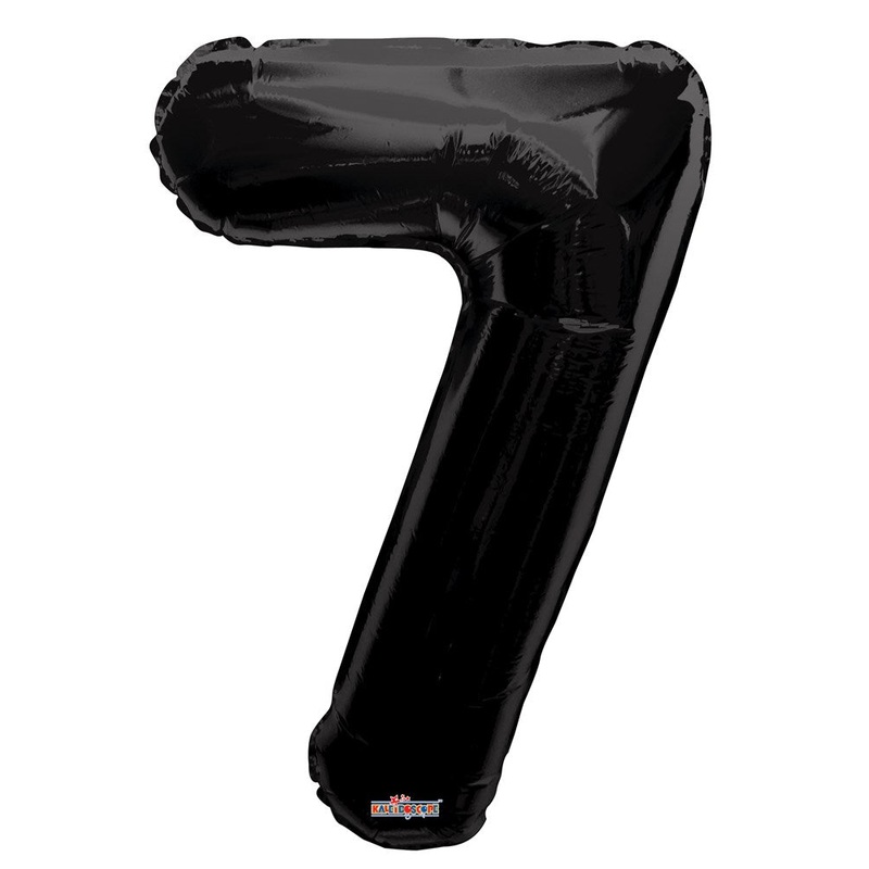 Jumbo Foil Number Balloon 34in Black - 7
