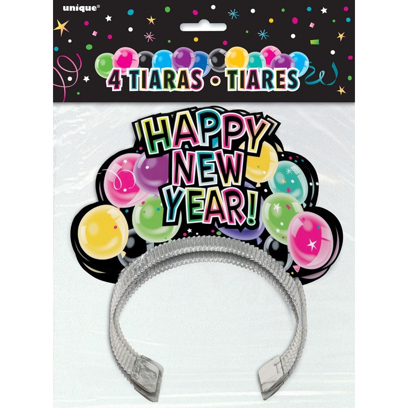 New Years Balloon Tiara 4ct