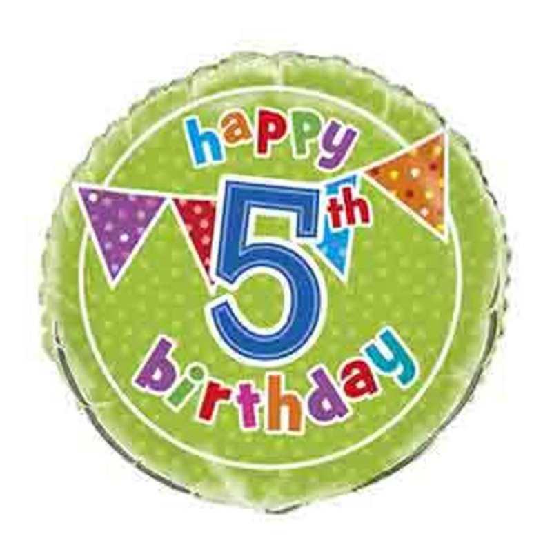 Polka Dot Foil Balloon 18in - 5th