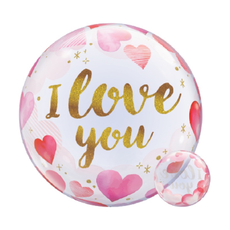 Takara Kosan 22 inch I Love you Paper Hearts 1ct