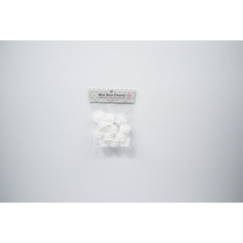 1 3/4in Decorative Foam Flowers-12pc - White