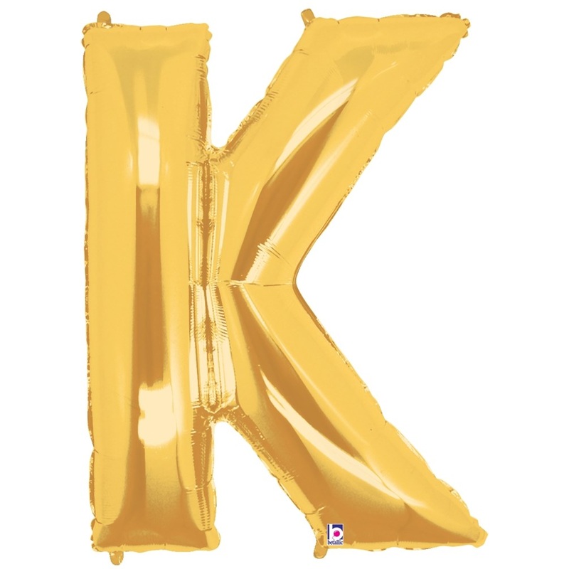 Betallic K Gold 34 inch Shaped Foil Balloon Polybagged 1ct